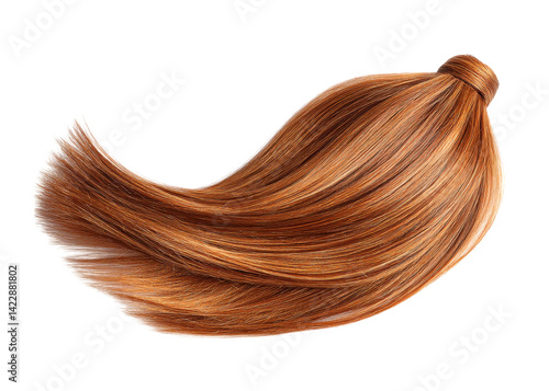 Wallpaper Mural Red hair ponytail isolated on transparent background. Beautiful, shiny, healthy hair. Concept of beauty, hairstyle, and hair care. Torontodigital.ca