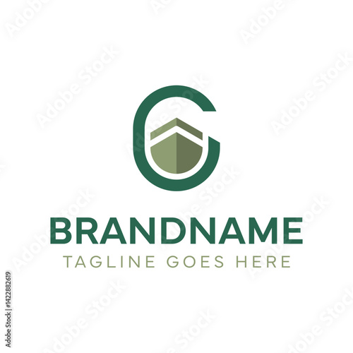 Letter C Kaaba Line Logo, for travel agencies that specialize in religious and cultural tours, such as Hajj or Umrah pilgrimages