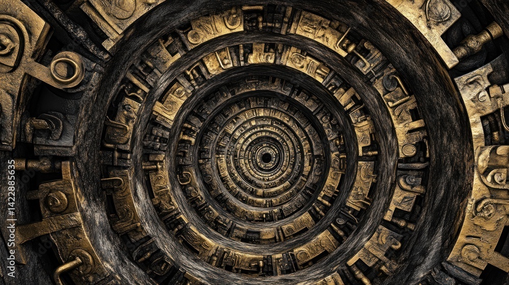 Concentric Spiral of Ornate Metalwork Concentric Spiral of Ornate Metalwork