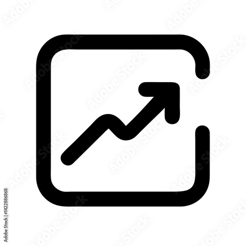 Market trend icon for finance and economic analysis concept