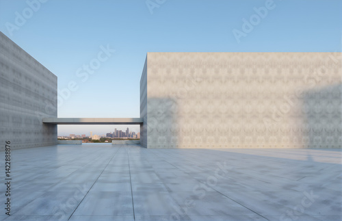Wallpaper Mural Modern Architectural Structure with Cityscape in Background Torontodigital.ca