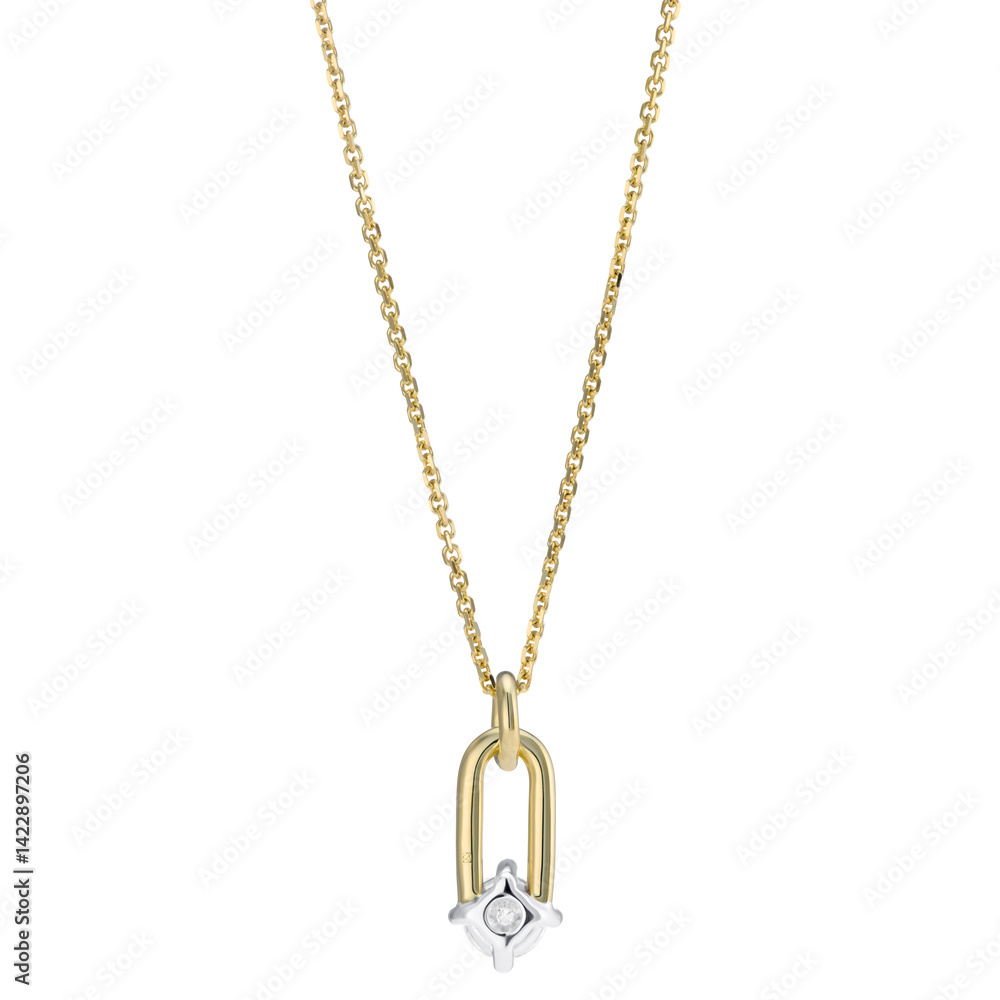 golden necklace isolated on white golden necklace isolated on white