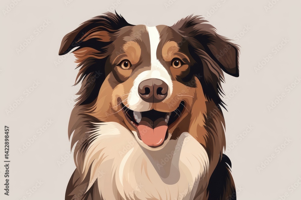 Fototapeta premium Australian shepherd mammal animal dog.