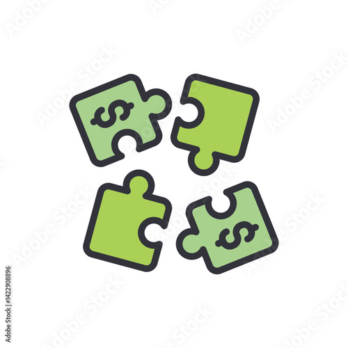 Business plan colored icons, minimalist vector illustration ,simple transparent graphic element .Isolated on white background