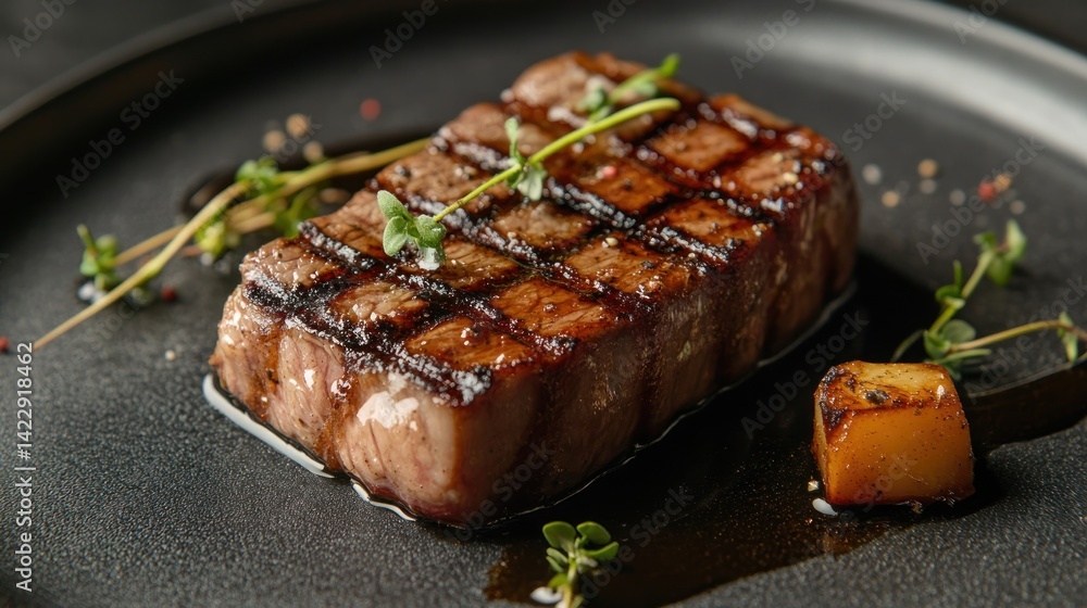 Grilled steak with roasted pumpkin Grilled steak with roasted pumpkin
