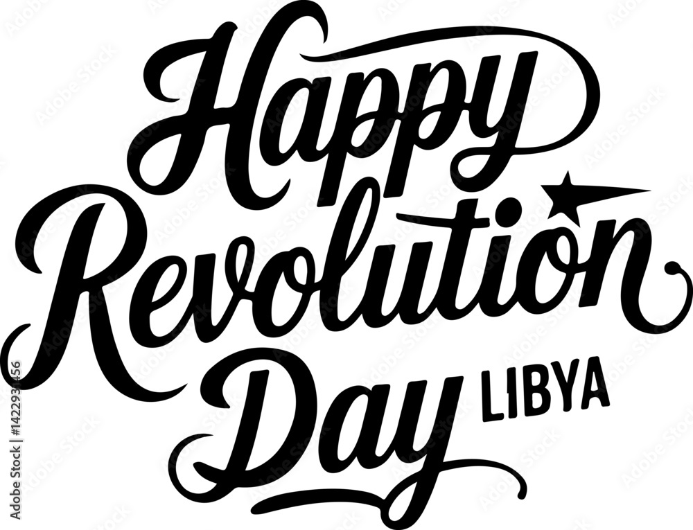 Fototapeta premium Happy Revolution Day Libya.