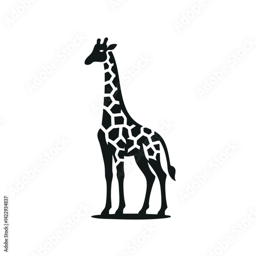 simple giraffe logo vector illustration