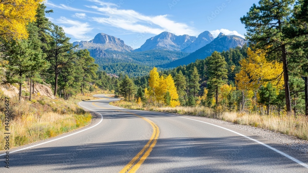 Fototapeta premium Scenic Mountain Road View