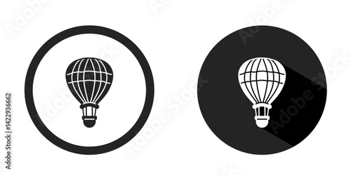 Air ballon logo. Air ballon icon vector design black color. Stock vector.