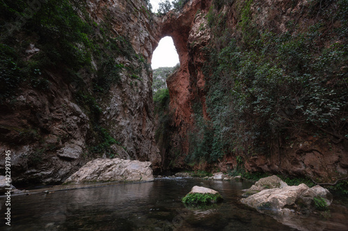 God's bridge Canyon in Akchour, a natural haven north of Chefchaouen, Morocco