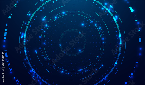 Abstract big data visualization. Big data code representation. Graphic concept for your design