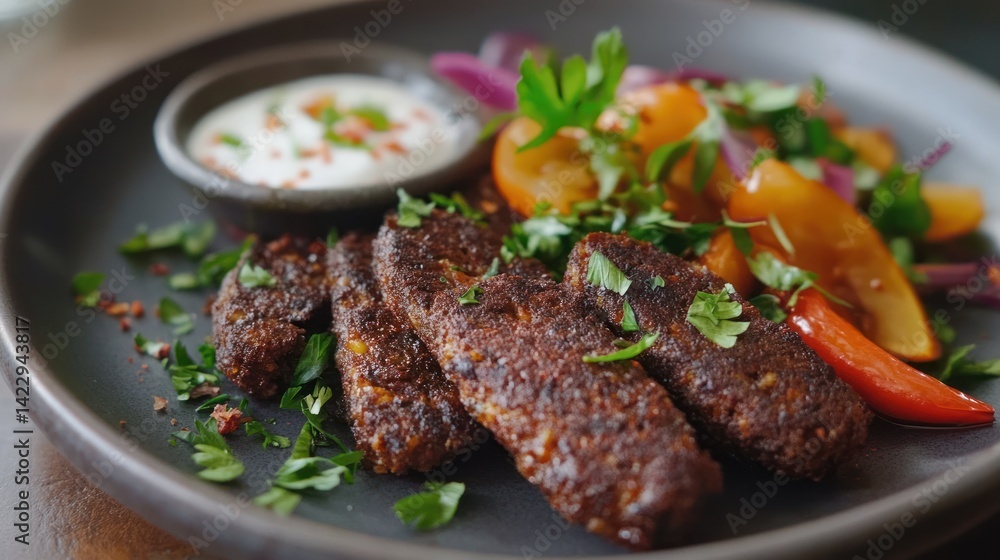 Delicious Roasted Vegetable Kofta with Creamy Yogurt Dip Delicious Roasted Vegetable Kofta with Creamy Yogurt Dip
