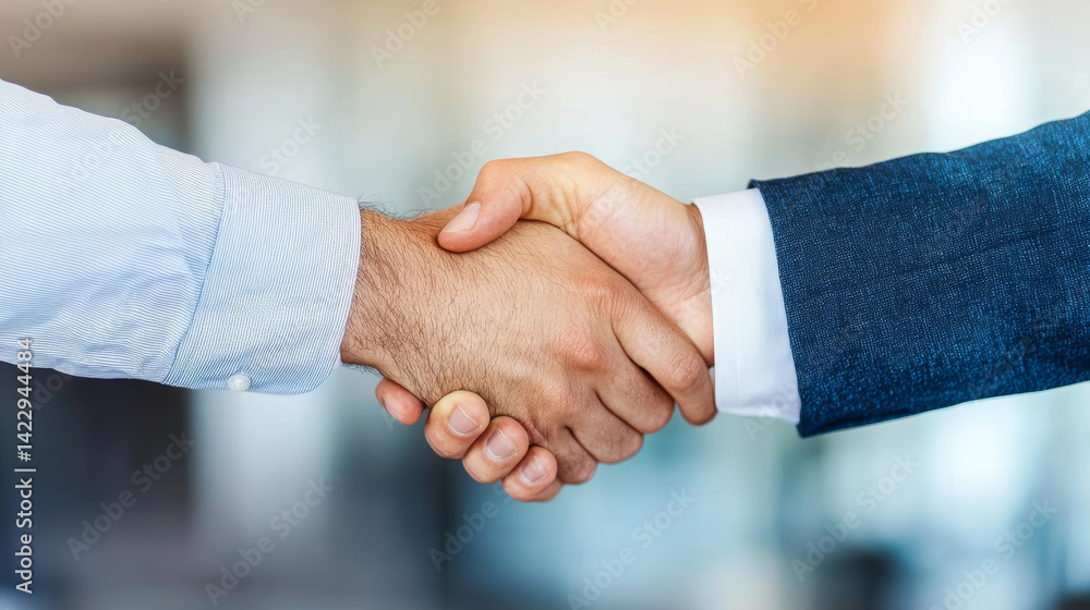 close up of two hands shaking, symbolizing agreement and partnership in professional setting close up of two hands shaking, symbolizing agreement and partnership in professional setting