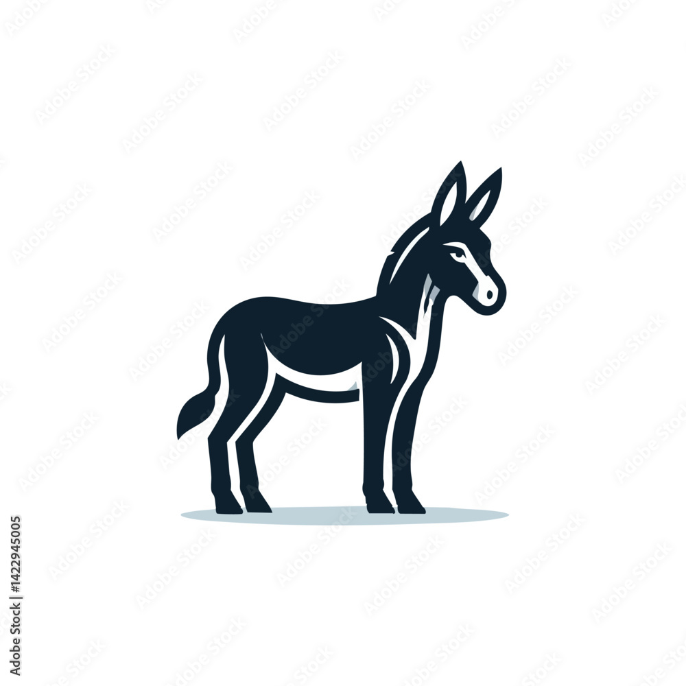 simple donkey logo vector illustration simple donkey logo vector illustration