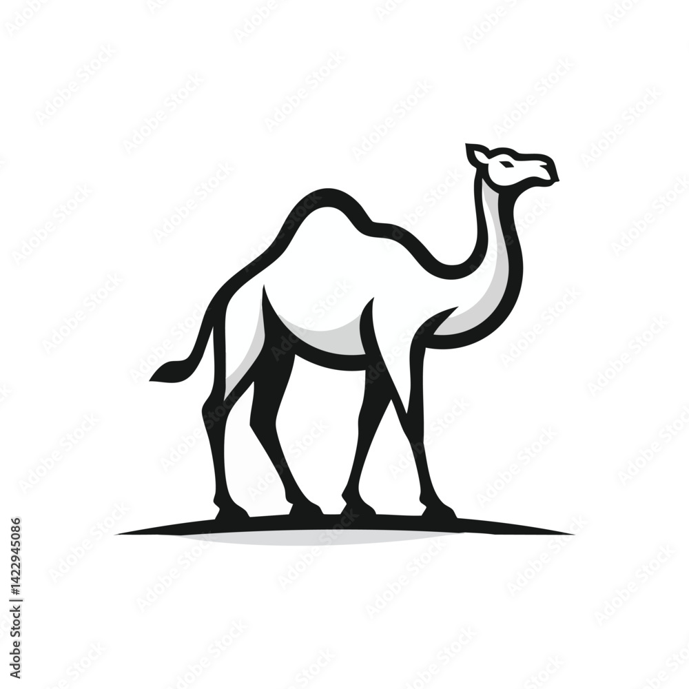 Fototapeta premium simple camel logo vector illustration