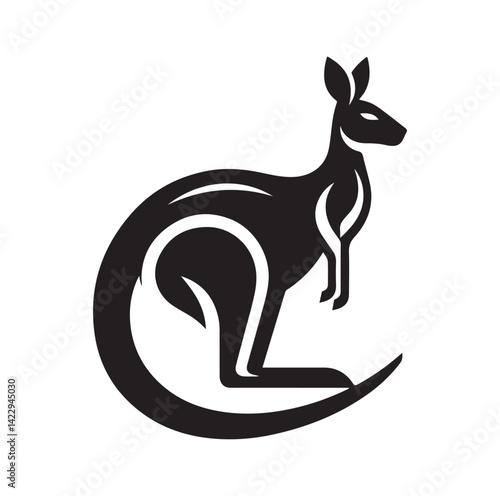 A Kangaroo silhouette vector illustration