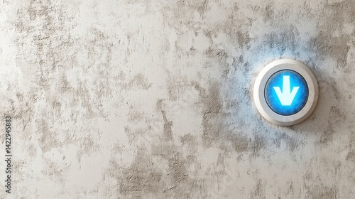 Button with Down Arrow Light
