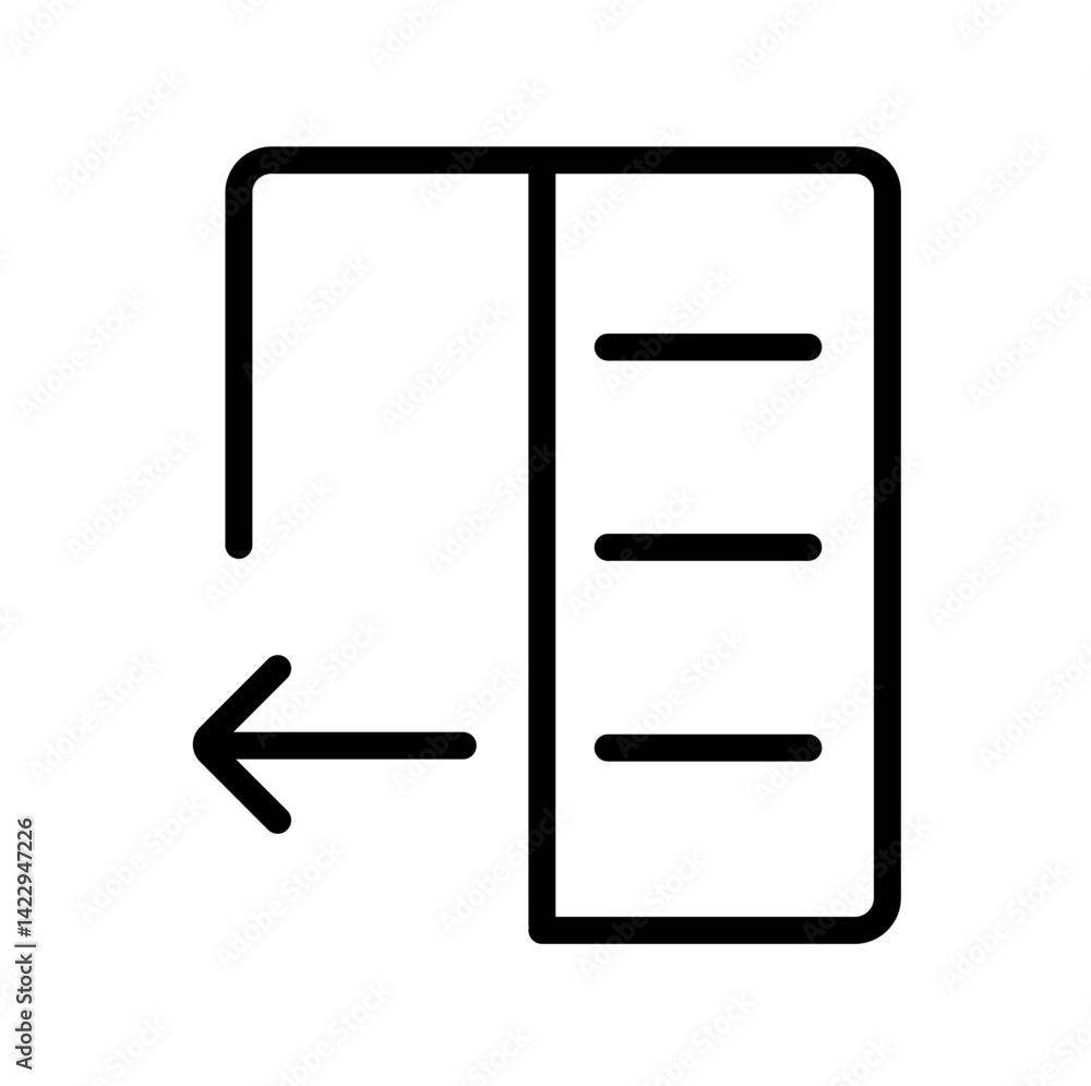 slight move towards left vector icon slight move towards left vector icon