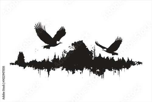 Eagle silhouette 