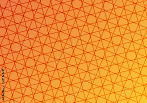 Fondo de cuadrículas naranjas en degradado cálido naranja y amarillo
