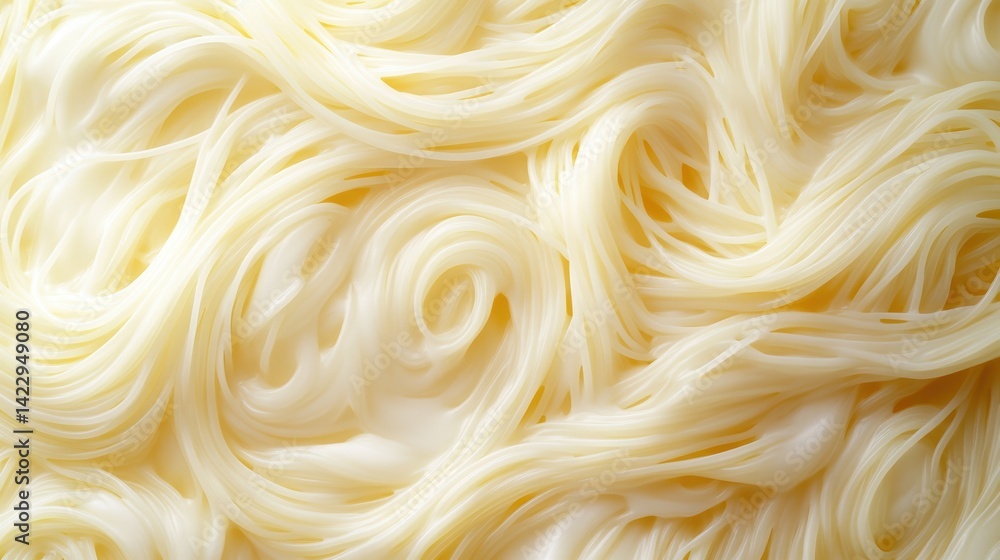 A top-down view of a plate of spaghetti on a clean white surface, captured with soft, natural lighting A top-down view of a plate of spaghetti on a clean white surface, captured with soft, natural lighting