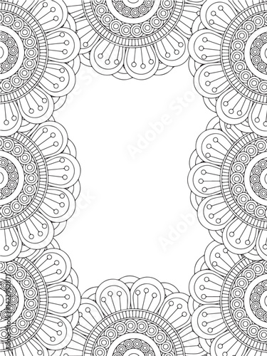 border flower coloring pages for kids