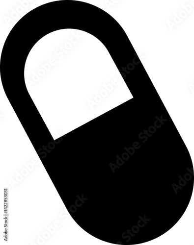 Pills Medical And Healthcare Icon in flat. Pill capsules, tablets Medical symbol, sign isolated on transparent background