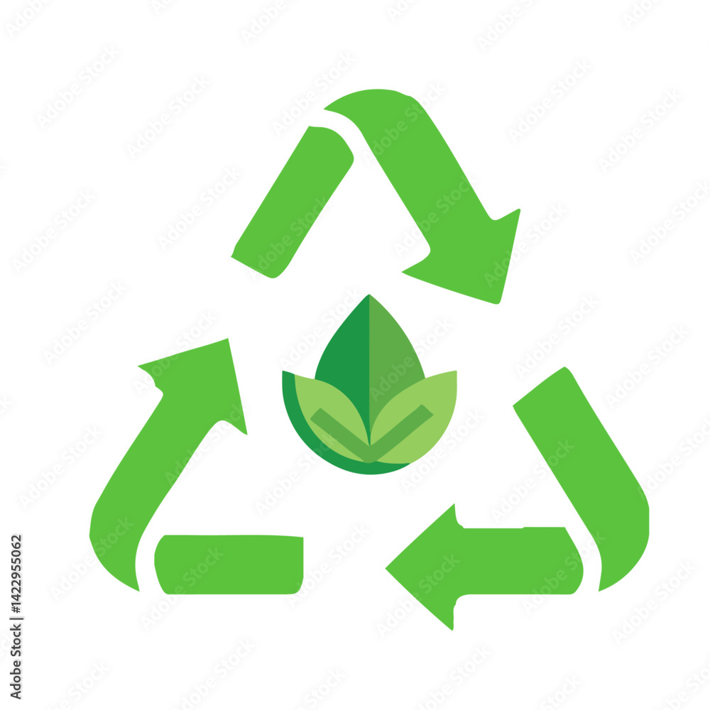 Obraz premium green recycle symbol