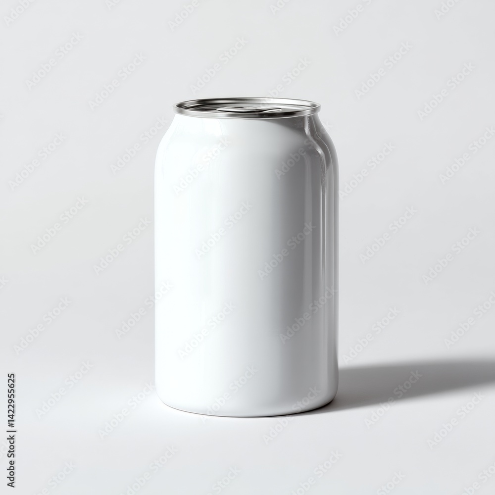 Isolated White Beverage Can: Clean and Minimalist Isolated White Beverage Can: Clean and Minimalist