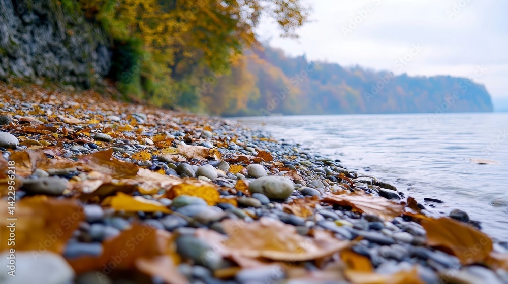 Autumn Leaves by Water Edge Autumn Leaves by Water Edge