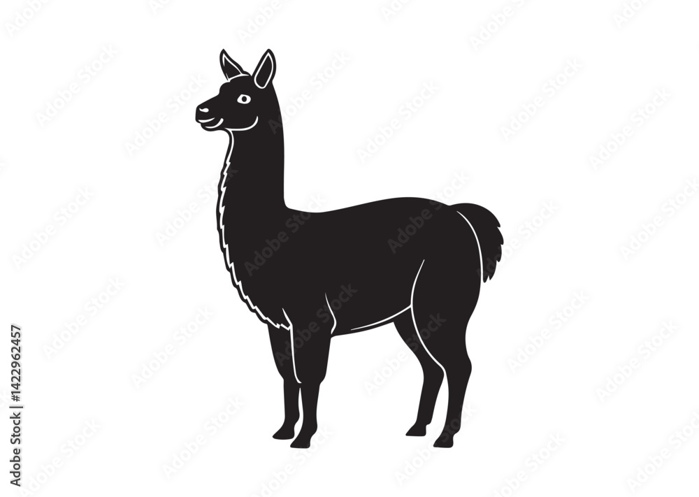 Llama Silhouette Vector Llama Silhouette Vector