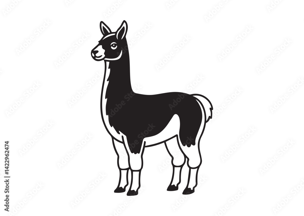 Llama Silhouette Vector Llama Silhouette Vector
