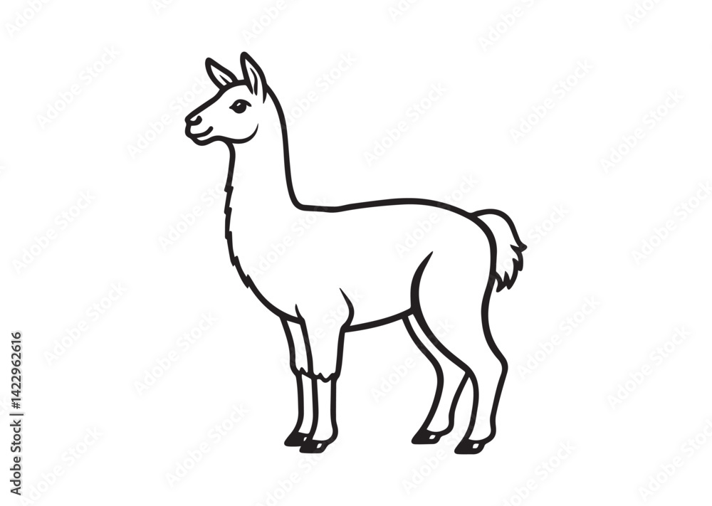 Llama Silhouette Vector Llama Silhouette Vector