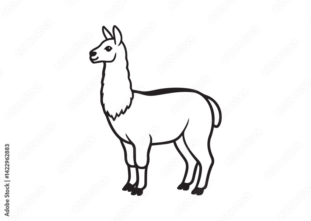 Llama Silhouette Vector Llama Silhouette Vector