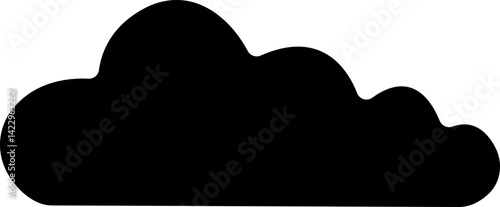 Cloud icon in flat. simple Smoke puff clouds of gas and steam explosion symbol isolated on transparent background