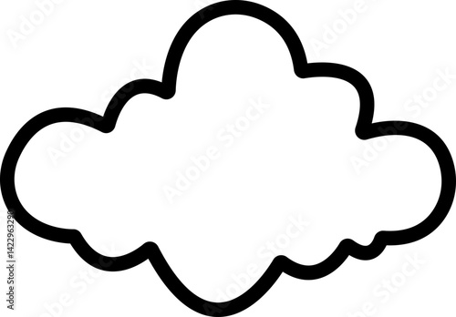 Cloud icon in line. simple Smoke puff clouds of gas and steam explosion symbol isolated on transparent background