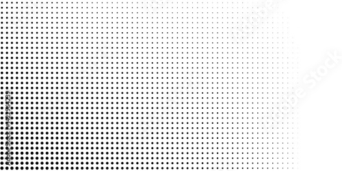 Modern dotted halftone gradient texture. Vanishing polka dot background. Repeating dots gradation pattern abstract simple