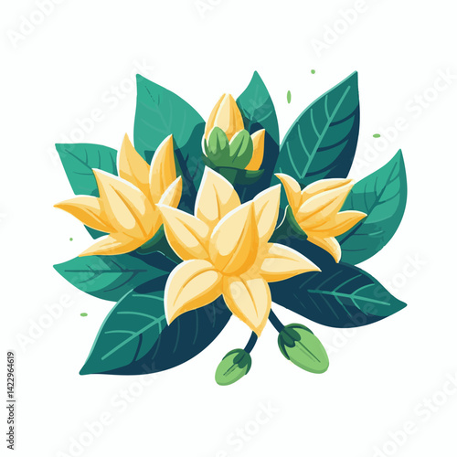 plant, blossom, nature, flora, bloom, aromatherapy, flower, natural, aroma, yellow, leaf, tropical, beauty, cananga, perfume, green, isolated, botanical, background, spa, essential, fragrance, organic