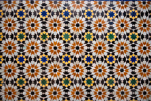 Moroccan Tile Mosaic Pattern on a wall