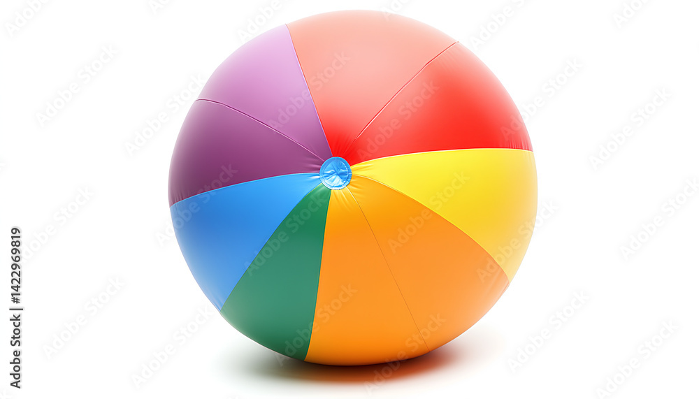 Fototapeta premium One colorful inflatable balloon isolated on white