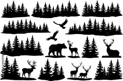 Adventure Outdoor Silhouette Vector Bundle | Hiking, Biking, Off-road & Vanlife vector  