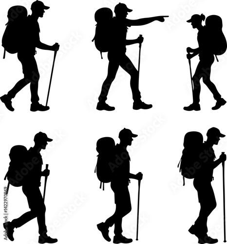 Adventure Outdoor Silhouette Vector Bundle | Hiking, Biking, Off-road & Vanlife SVG Pack
