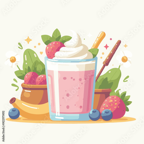yogurt, fruit, smoothie, fresh, diet, healthy, food, dessert, summer, breakfast, sweet, milk, delicious, milkshake, glass, organic, drink, shake, strawberry, background, cocktail, beverage, berry, dai