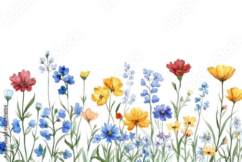 Wallpaper Mural Flowers illustration wildflowers watercolor. Torontodigital.ca