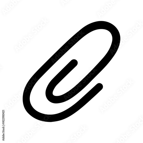 Paper clip doodle vector icon