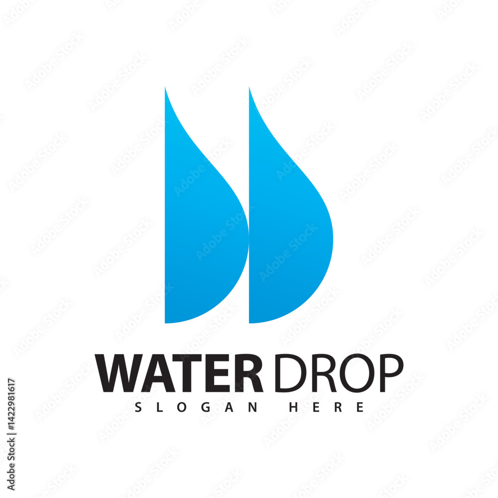 Water drop logo vector icon and symbol Water drop logo vector icon and symbol
