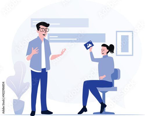 Office Discussion and Communication With Coworker