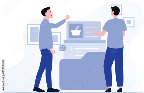 Office Meeting and Coversation With Coworker