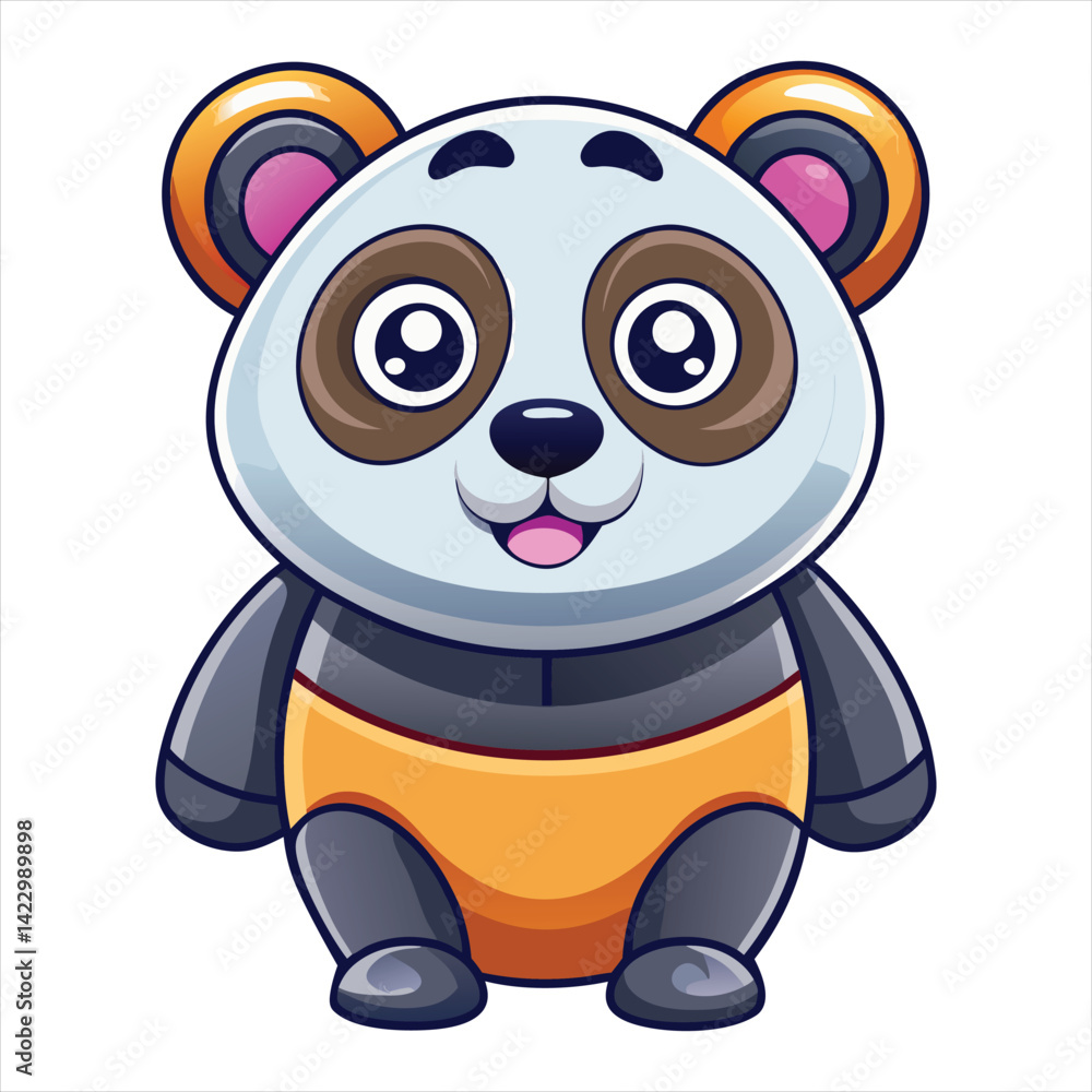 Fototapeta premium Cute panda vector