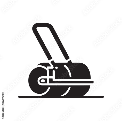Asphalt Roller silhouette vector illustration